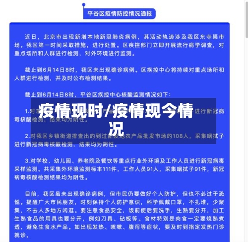 疫情现时/疫情现今情况