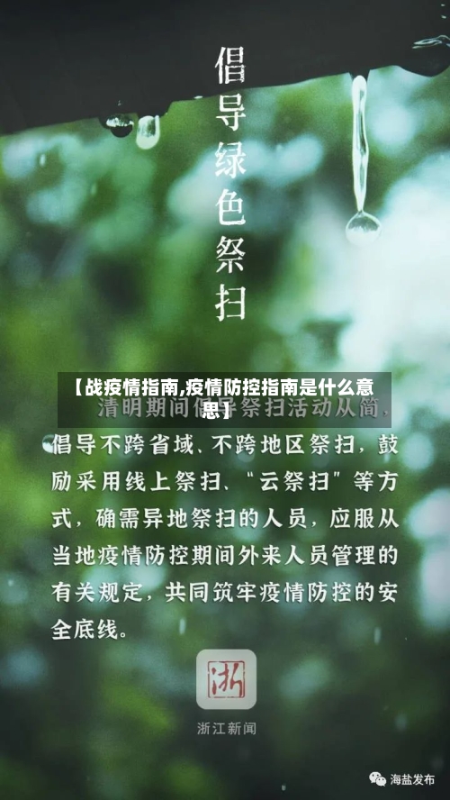 【战疫情指南,疫情防控指南是什么意思】