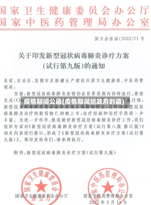 疫情期间公函(疫情期间给政府的函)