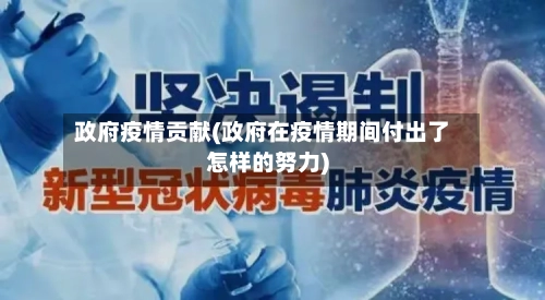 政府疫情贡献(政府在疫情期间付出了怎样的努力)-第2张图片