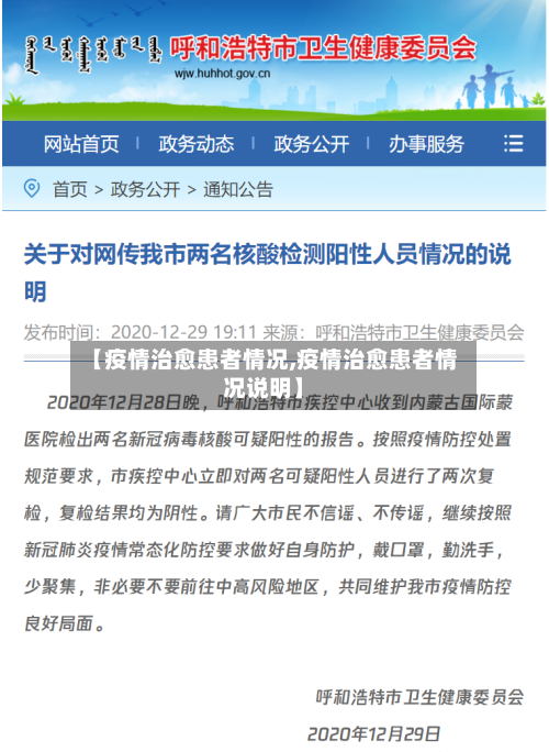 【疫情治愈患者情况,疫情治愈患者情况说明】-第3张图片