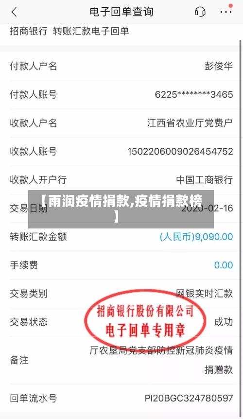 【雨润疫情捐款,疫情捐款榜】-第3张图片