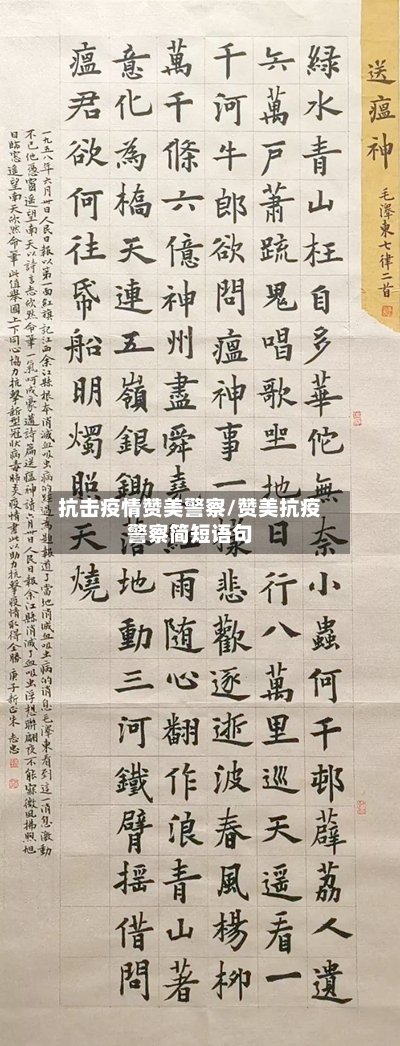 抗击疫情赞美警察/赞美抗疫警察简短语句